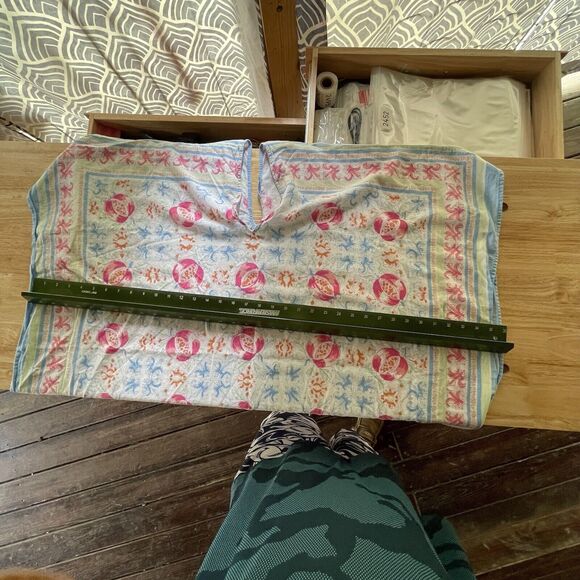 J McLaughlin Dress Poncho Linen Viscose V-Neck Cover Up Womens M/L - Picture 5 of 7